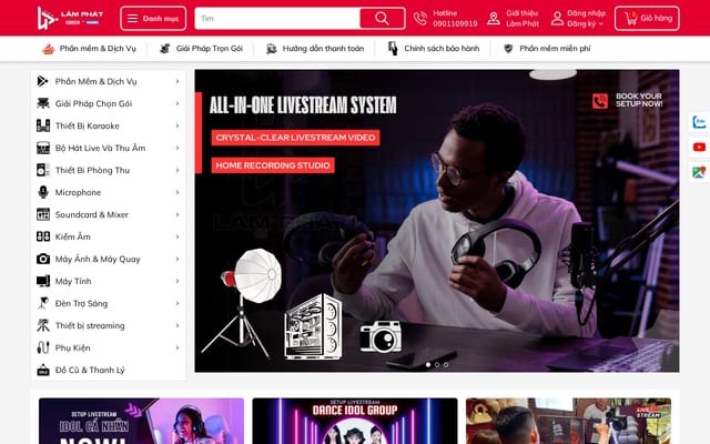 Screenshot of thietbihatlive.com