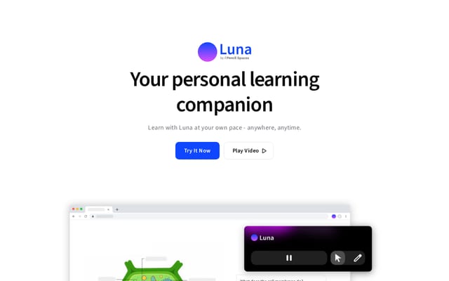 Screenshot of heyluna.com