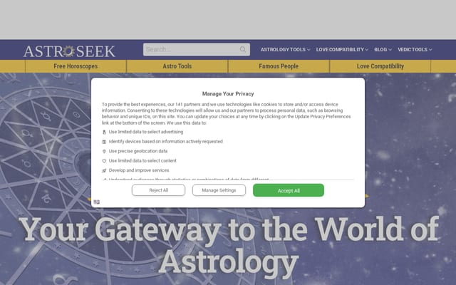 Screenshot of astrology-seek.com