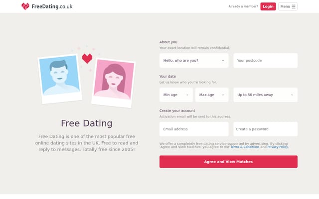 Screenshot of freedating.co.uk