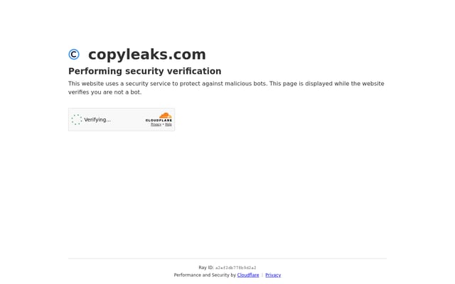 Screenshot of copyleaks.com