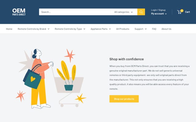 Screenshot of awesomeremotecontrols.com