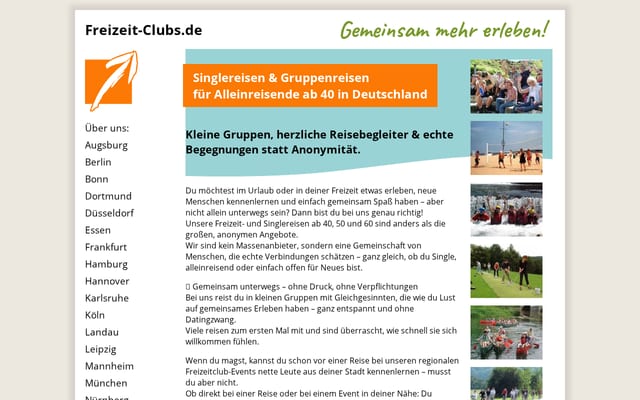 Screenshot of freizeit-clubs.de