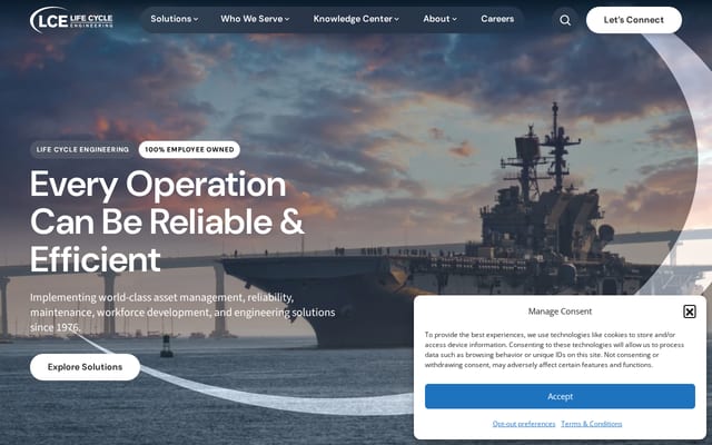 Screenshot of lce.com