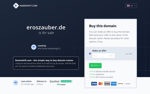 Screenshot of eroszauber.de