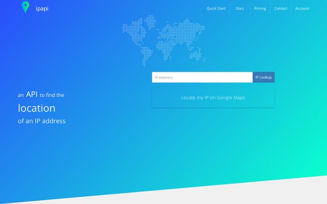 Screenshot of ipapi.co