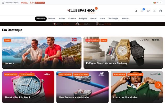Screenshot of clubefashion.com