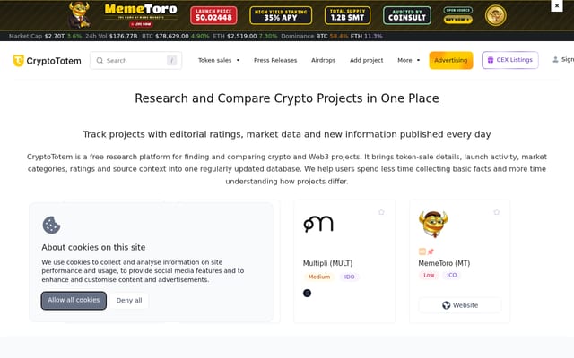 Screenshot of cryptototem.com