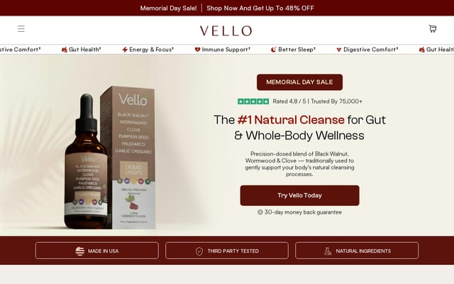 Screenshot of tryvello.co