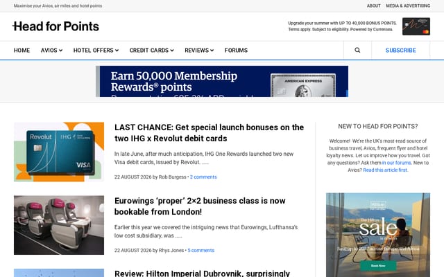 Screenshot of headforpoints.com
