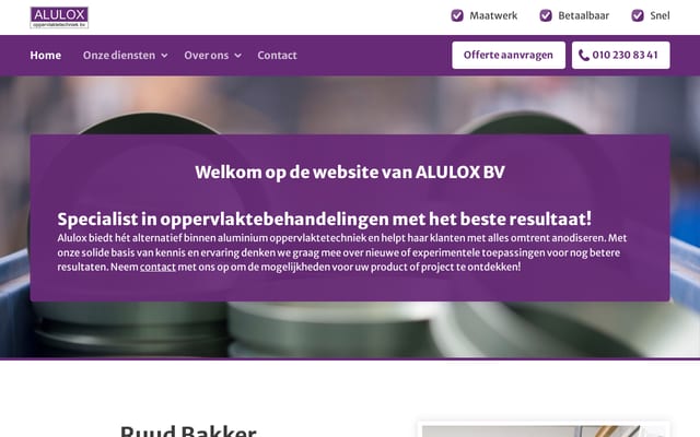 Screenshot of alulox.net