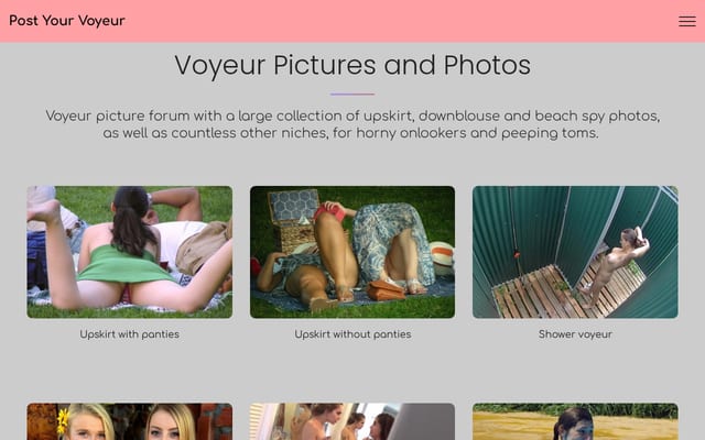 Screenshot of postyourvoyeur.com