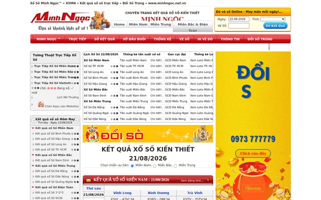 Screenshot of minhngoc.net.vn