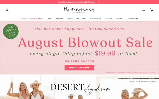 Screenshot of nanamacs.com