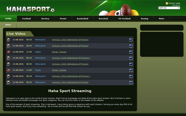 Screenshot of hahasport.me