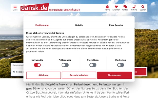 Screenshot of dansk.de