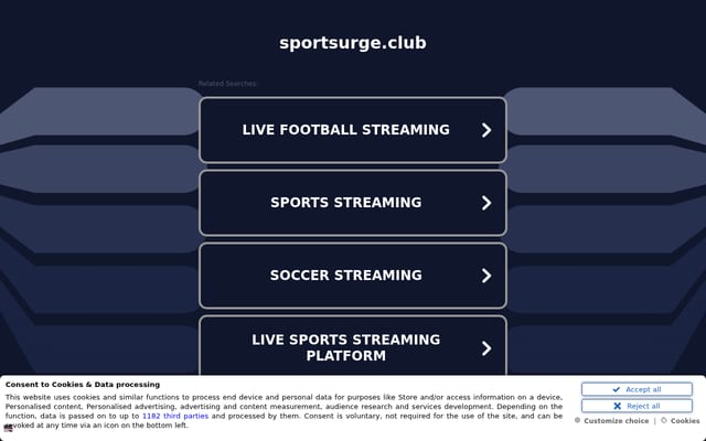 Screenshot of sportsurge.club