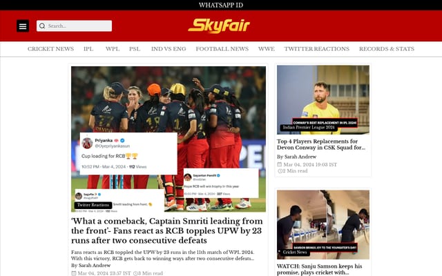 Screenshot of skyfair.news