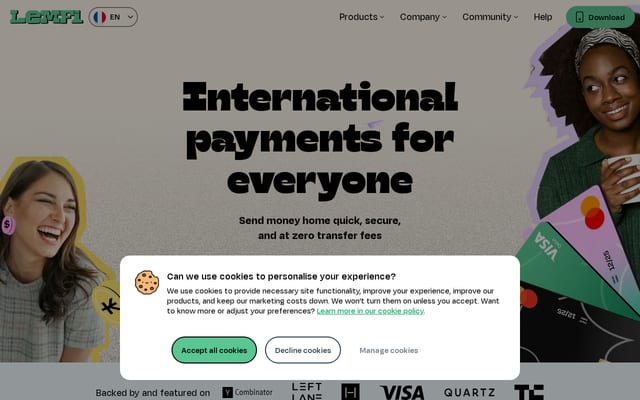 Screenshot of lemfi.com