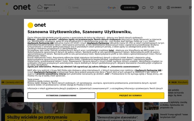 Screenshot of onet.pl