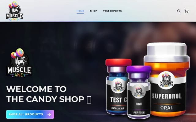 Screenshot of musclecandy.is