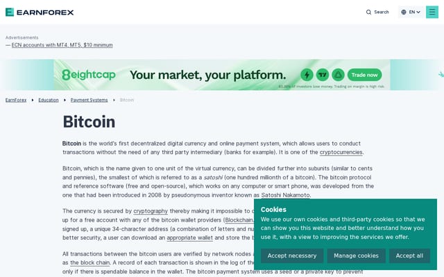Screenshot of btc-earn.com