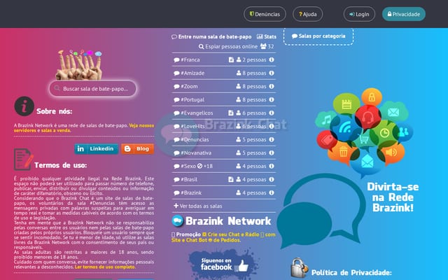Screenshot of brazink.chat