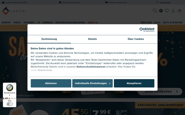 Screenshot of logitel.de