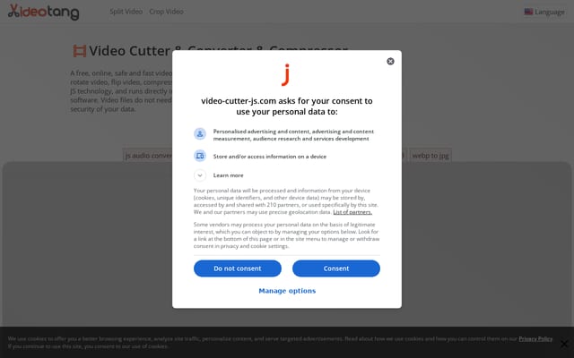 Screenshot of video-cutter-js.com