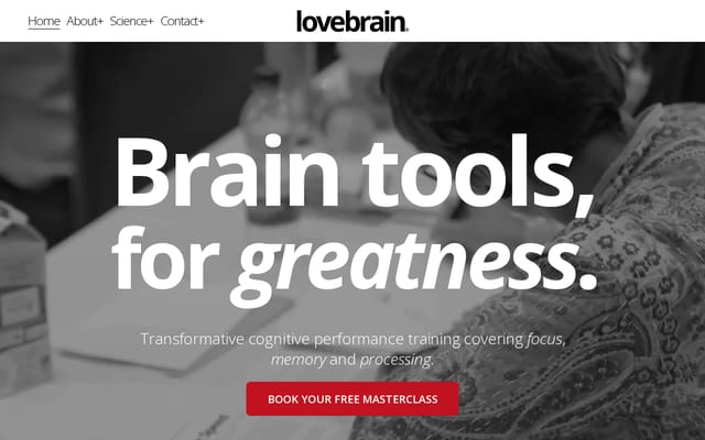 Screenshot of lovebrain.com