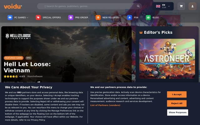 Screenshot of voidu.com