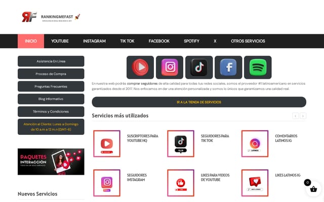 Screenshot of rankingmefast.com