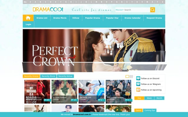 Screenshot of dramacool.com.tr
