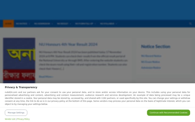 Screenshot of nubd24.com