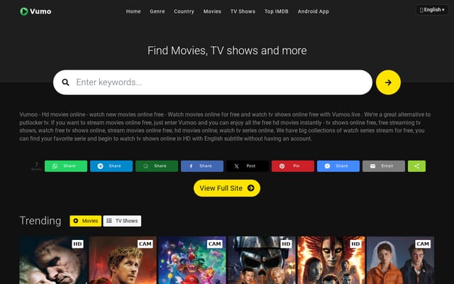 Screenshot of vumoo.bond