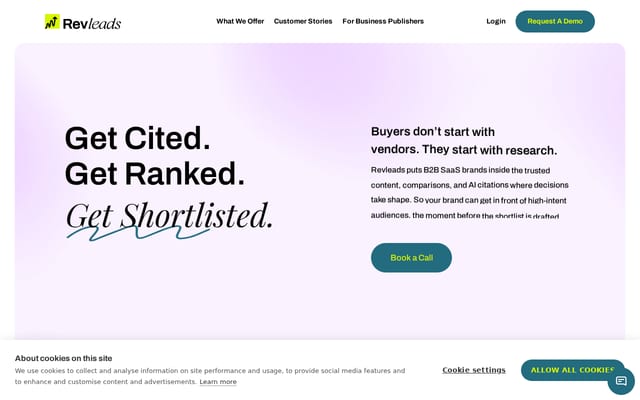 Screenshot of revleads.com