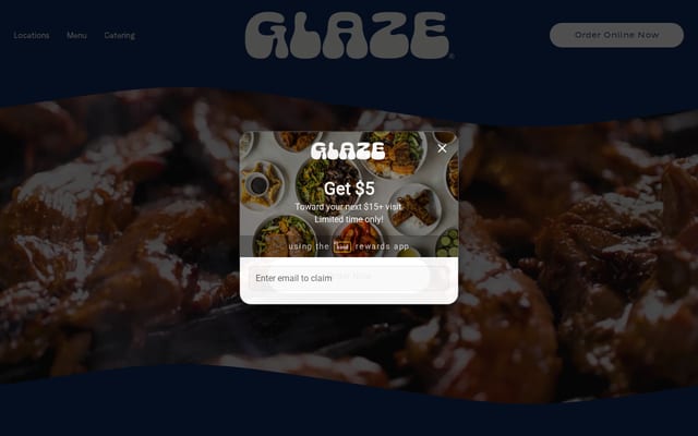 Screenshot of glaze.com