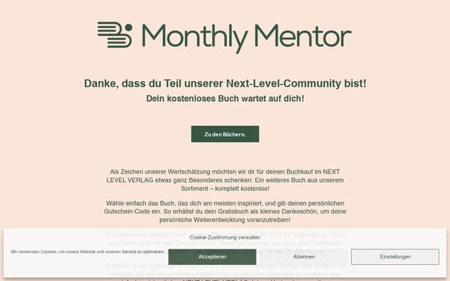 Screenshot of monthly-mentor.de