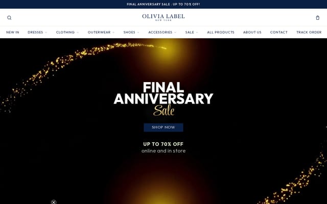 Screenshot of olivialabel.com
