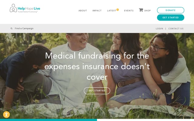 Screenshot of helphopelive.org