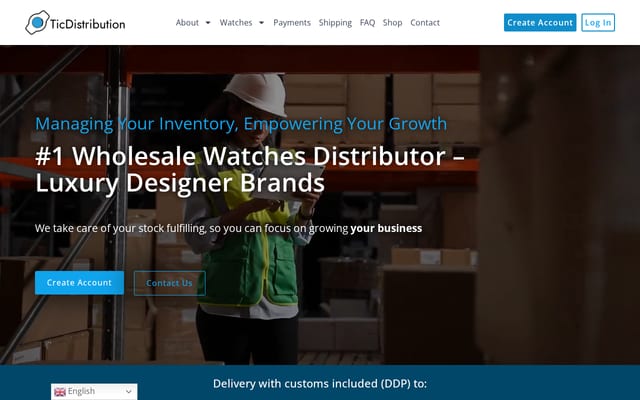 Screenshot of ticdistribution.com