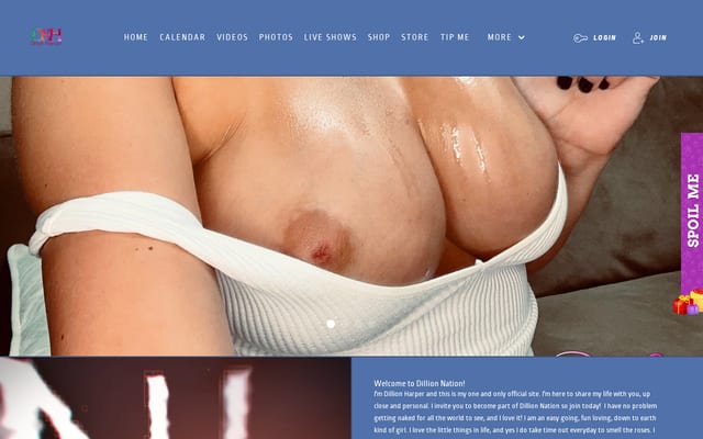 Screenshot of dillionharperexclusive.com