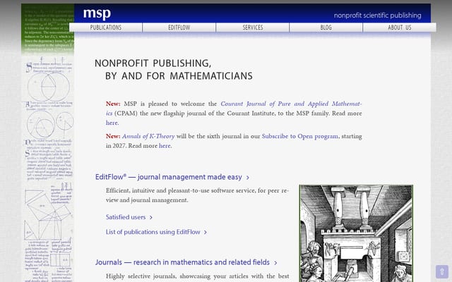 Screenshot of msp.org