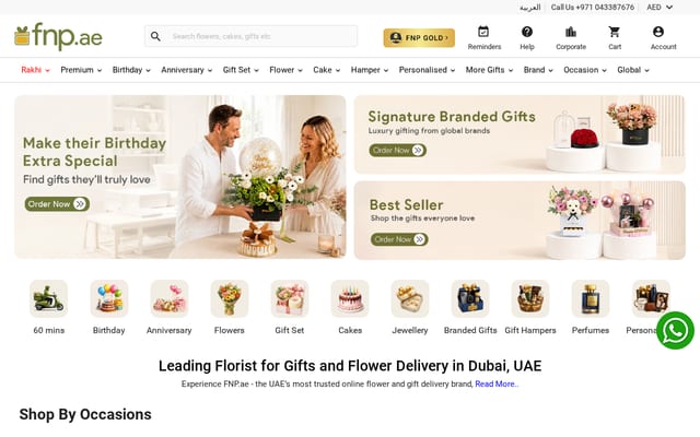 Screenshot of fnp.ae
