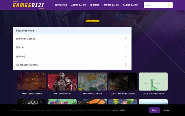 Screenshot of gamesdizi.com