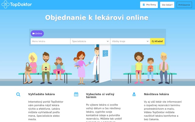 Screenshot of topdoktor.sk