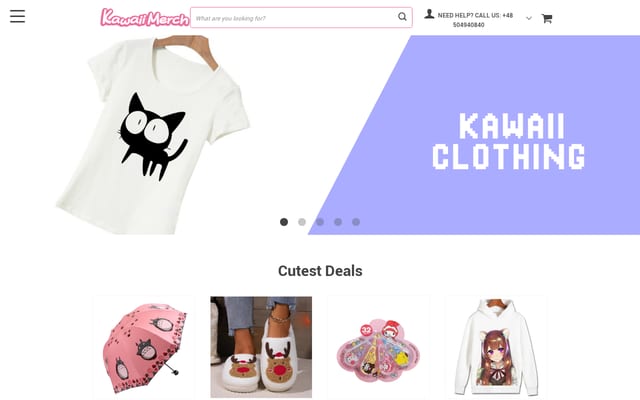 Screenshot of kawaiimerch.com