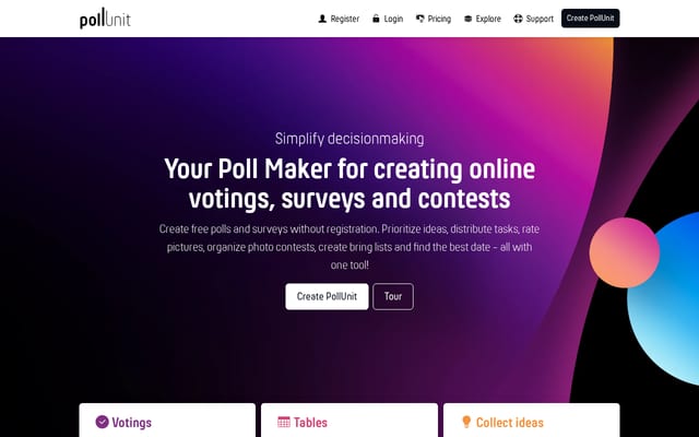 Screenshot of pollunit.com