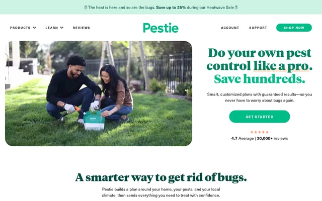 Screenshot of pestie.com