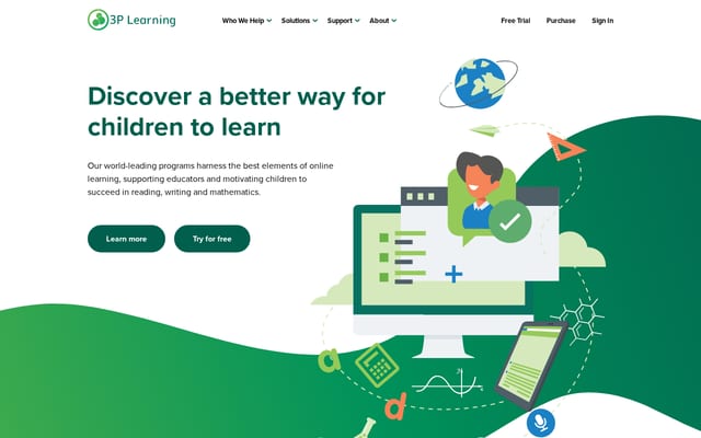 Screenshot of 3plearning.com